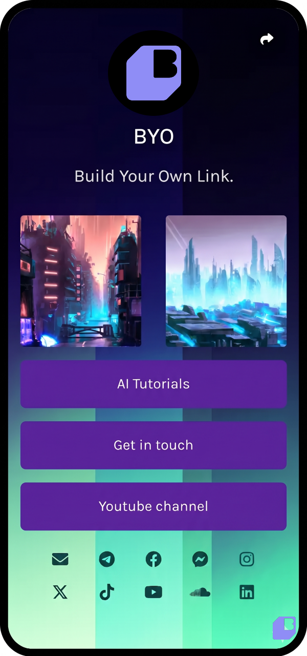Screenshot of biolink page examples